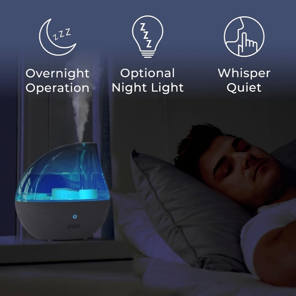 Pure Enrichment MistAire Ultrasonic Cool Mist Humidifier - White and Gray - Picture 7 of 9